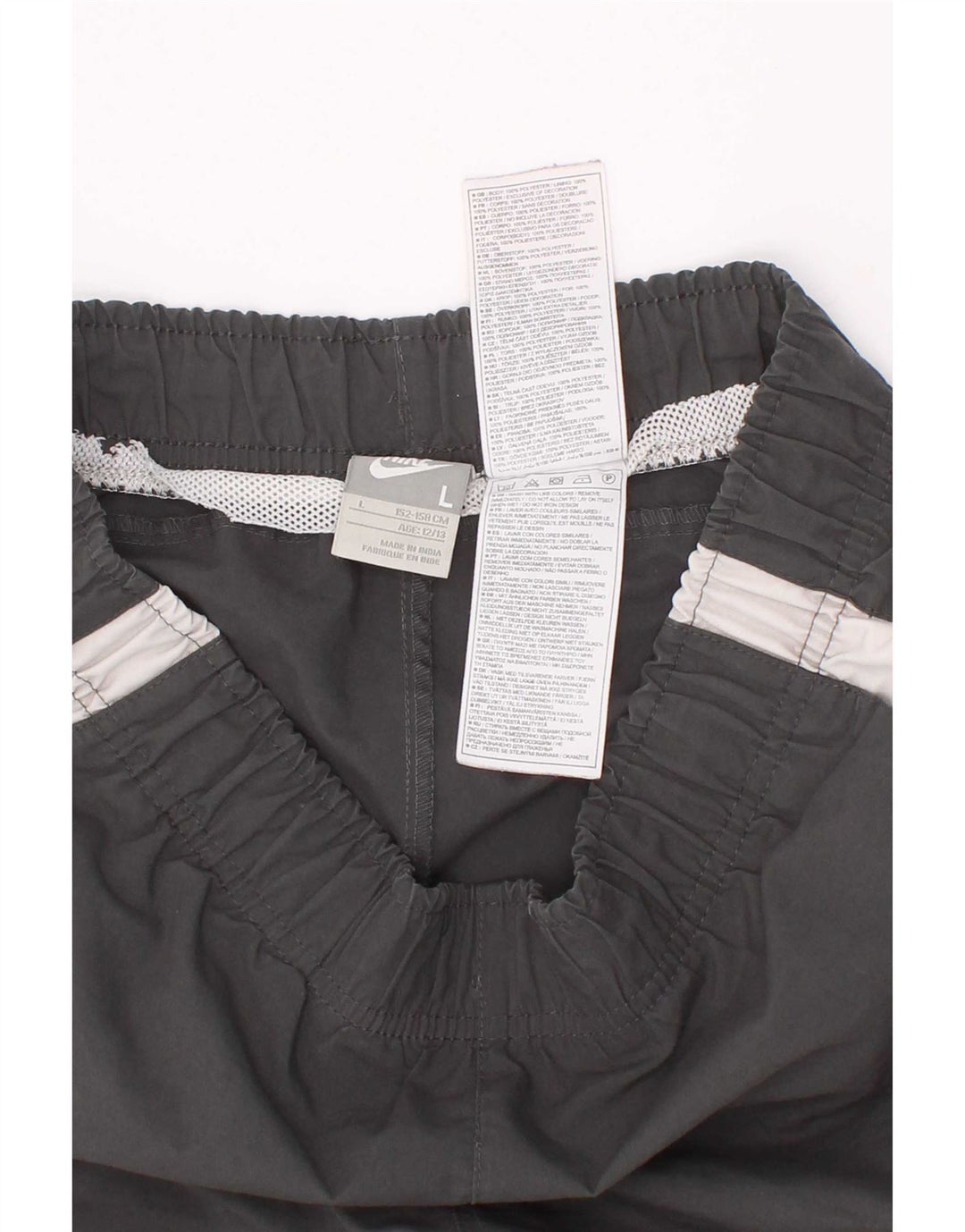 Pantaloni scurți sport Nike pentru băieți 12-13 ani, mari, gri, poliester color bloc