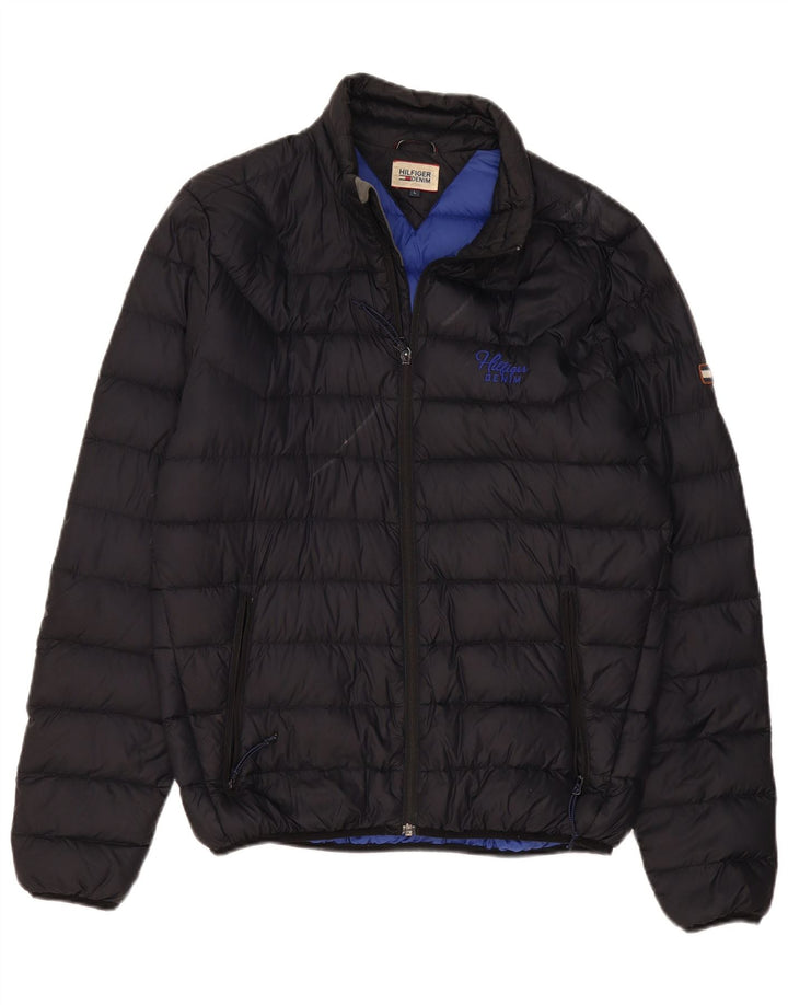Jachetă căptușită pentru bărbați Tommy Hilfiger UK 40 mare, negru, nailon