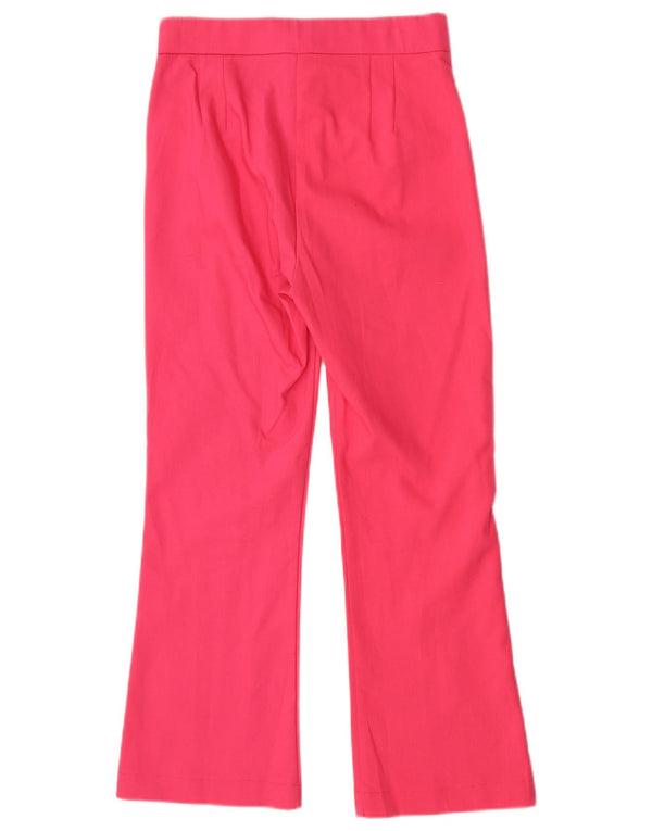 Pantaloni casual pentru femei Zara cu talie înaltă Bootcut Mici L24 L24 Bumbac roz