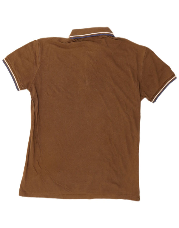 Cămașă polo pentru bărbați Fred Perry, ușor și elastic, bumbac maro mediu