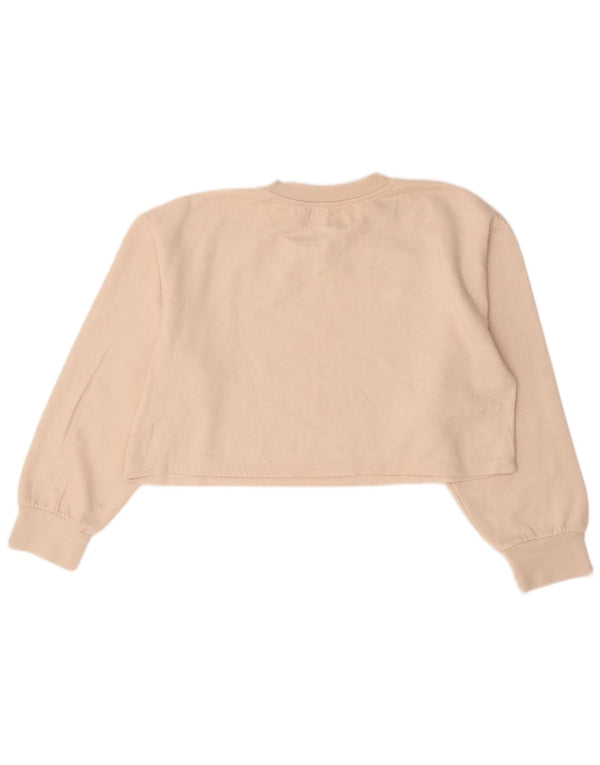 Pulover Crop pentru femei Zara UK 14 Bumbac alb, mediu