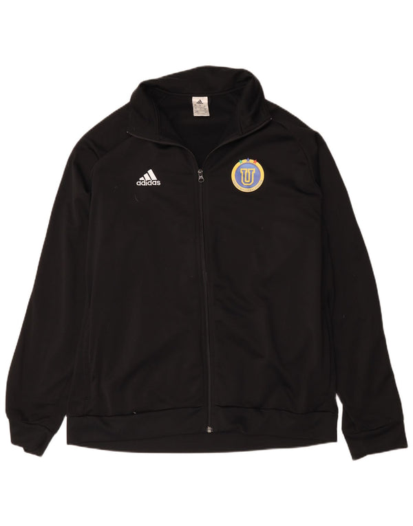 Jachetă de top pentru trening grafic pentru bărbați Adidas 2XL, poliester negru