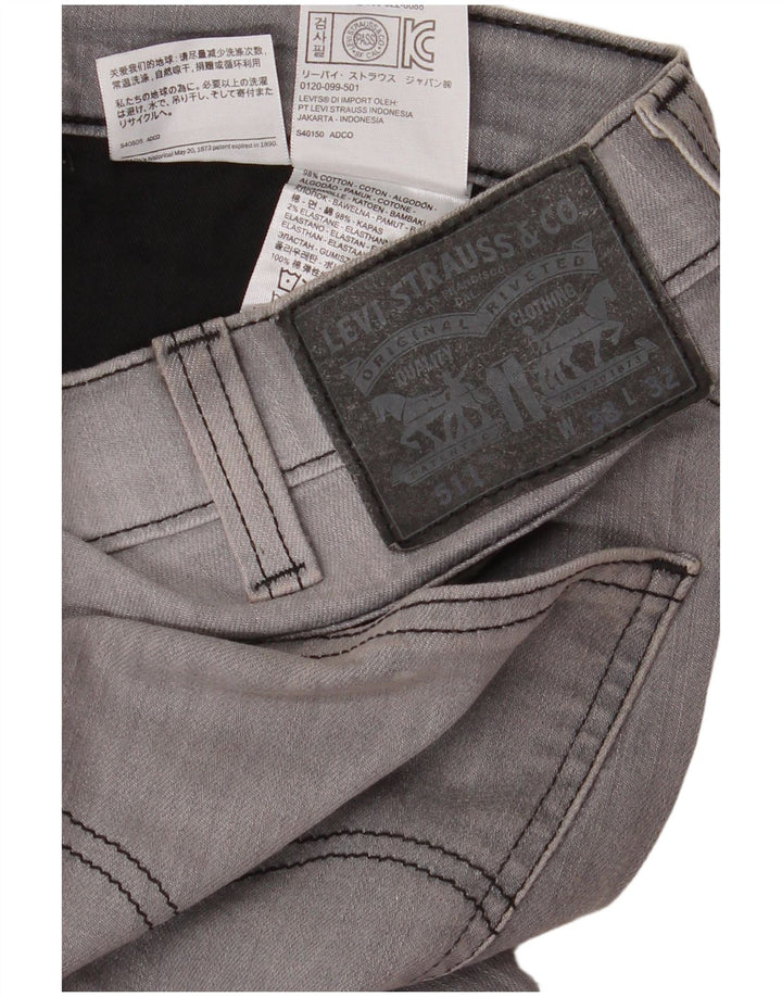 Blugi Levi's 511 Slim pentru bărbați W38 L32 bumbac gri