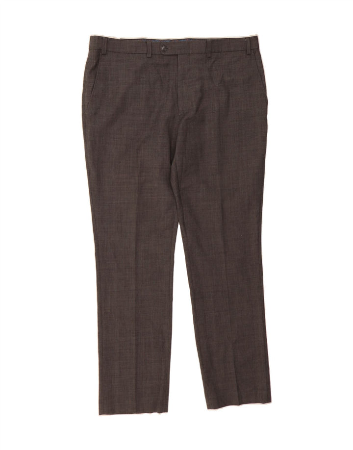 PENGUIN Mens Slim Suit Trousers W38 L32 Grey Wool Vintage Penguin and Second-Hand Penguin from Messina Hembry 