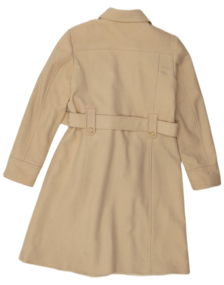 Palton dublu pentru femei Benetton IT 44 Lână alb cadru mediu