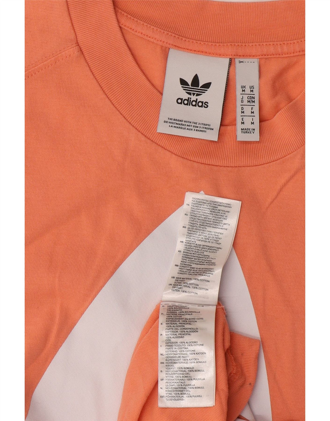 Tricou grafic pentru bărbați Adidas Top din bumbac portocaliu mediu