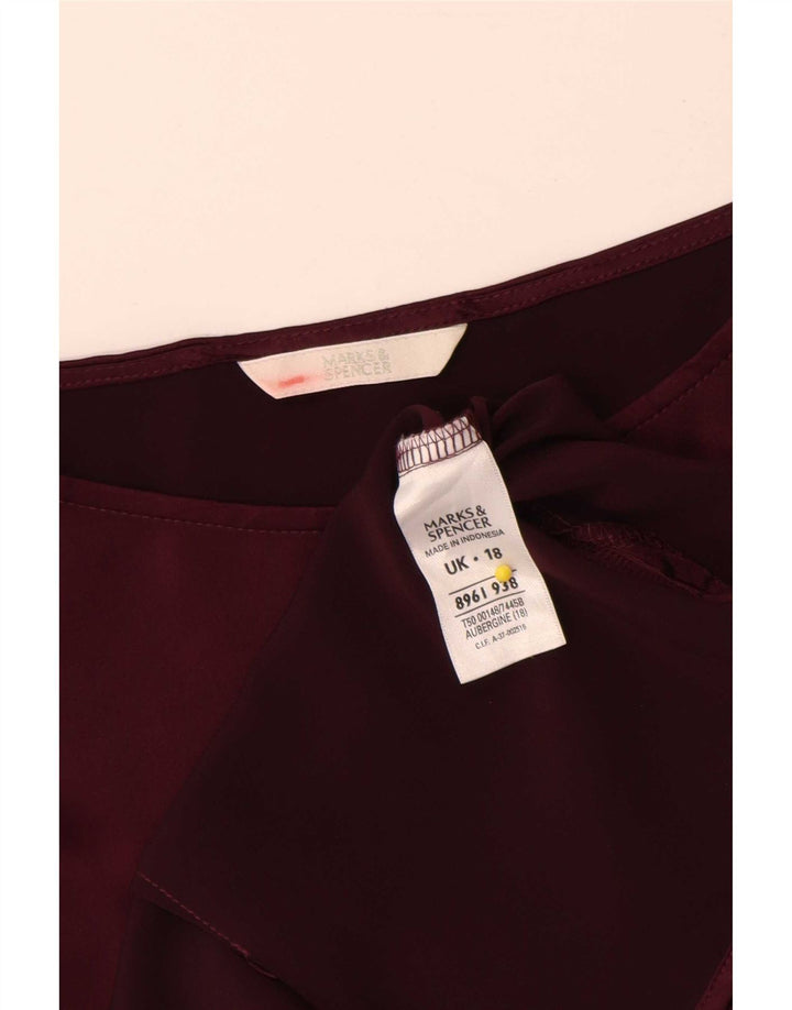 Bluză fără mâneci pentru femei Marks & Spencer UK 18 XL Bordeaux Poliester