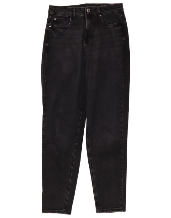 Marks & Spencer Blugi Mom Tapered pentru femei UK 10 Small W30 L29 Bumbac negru