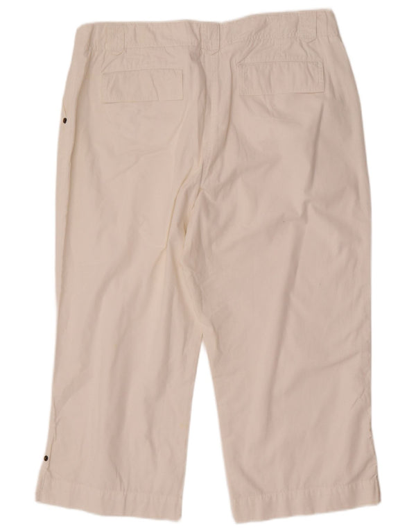 Pantaloni Capri cu talie înaltă pentru femei Marks & Spencer UK 18 XL W34 L22 Alb
