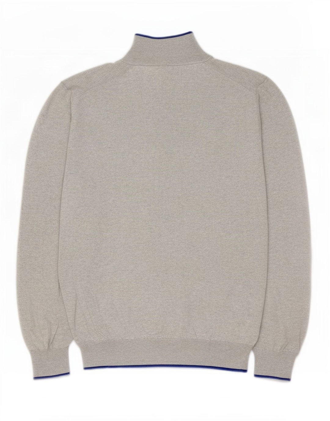 Massimo Dutti Pulover pentru bărbați cu gât cu nasturi, bumbac mare, cu pete gri