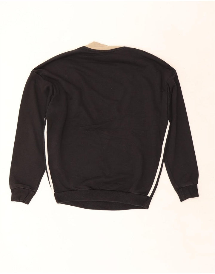 Pulover de hanorac grafic Adidas pentru femei UK 12 Medium Black Colorblock