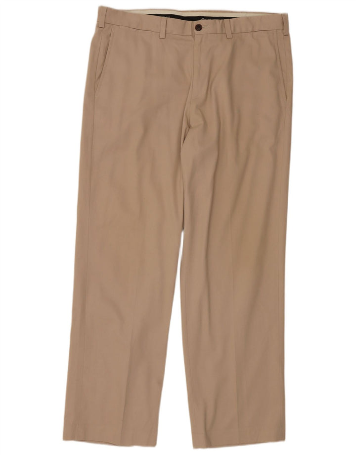 EDDIE BAUER Pantaloni chino relaxați pentru bărbați W38 L32 bumbac bej