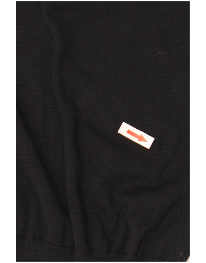Pulover pentru bărbați Hugo Boss cu gât rulat, 2XL, lână neagră