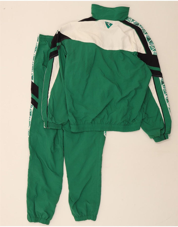 Trening complet grafic Diadora pentru bărbați, verde mediu, poliamidă color bloc