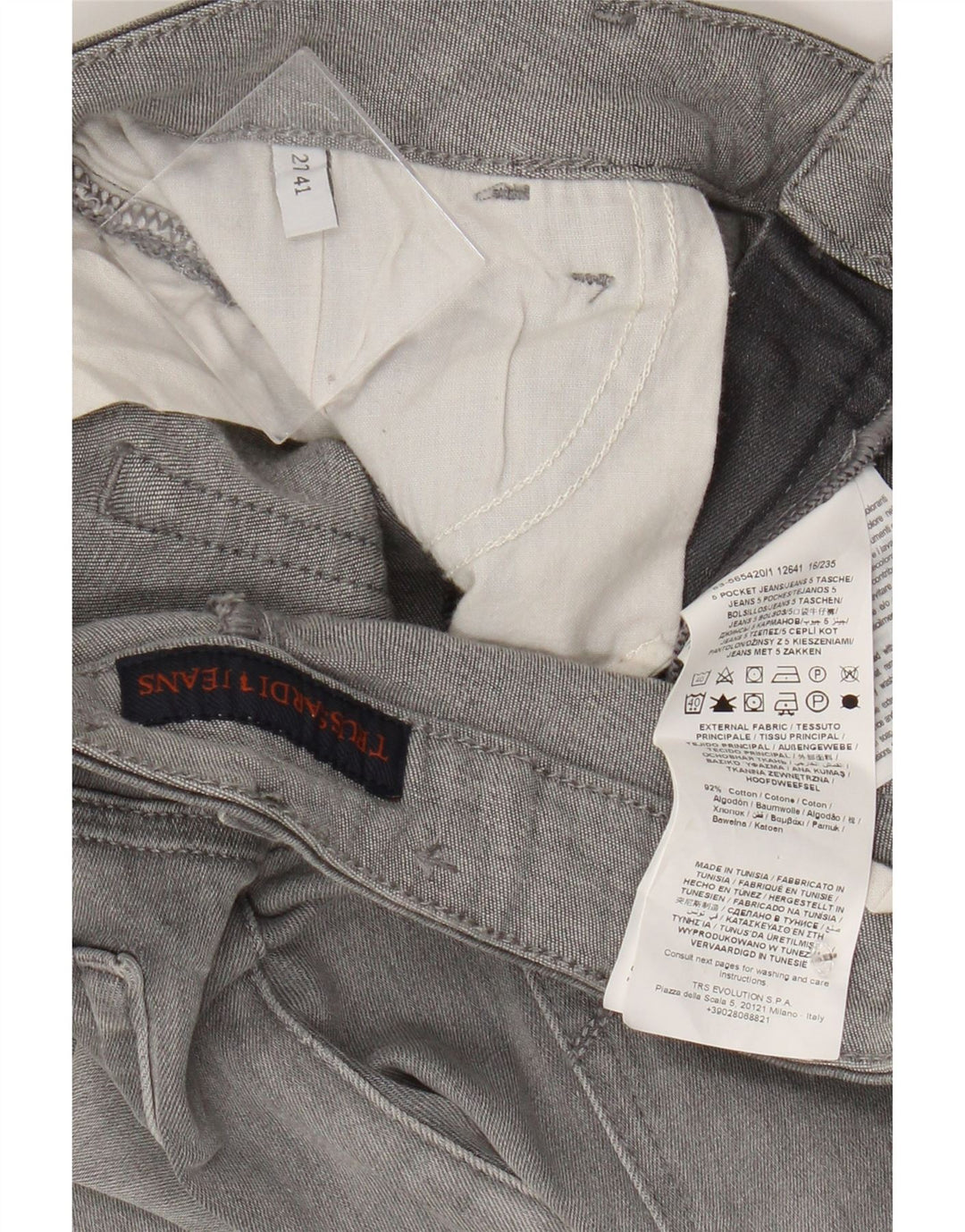 TRUSSARDI Blugi drepti pentru femei W27 L25 bumbac gri