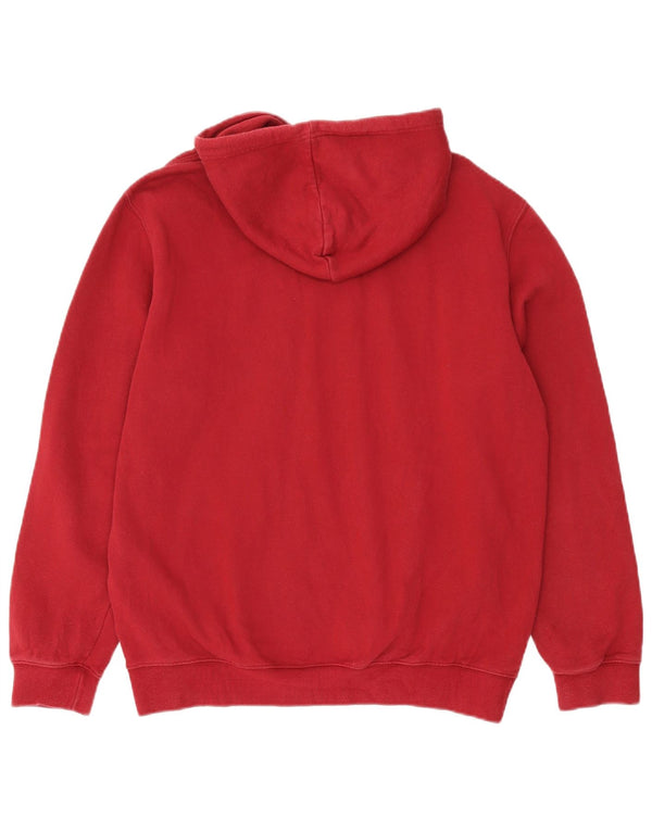 Pulover pentru bărbați Champion, cu glugă grafică, XL, bumbac burgundă