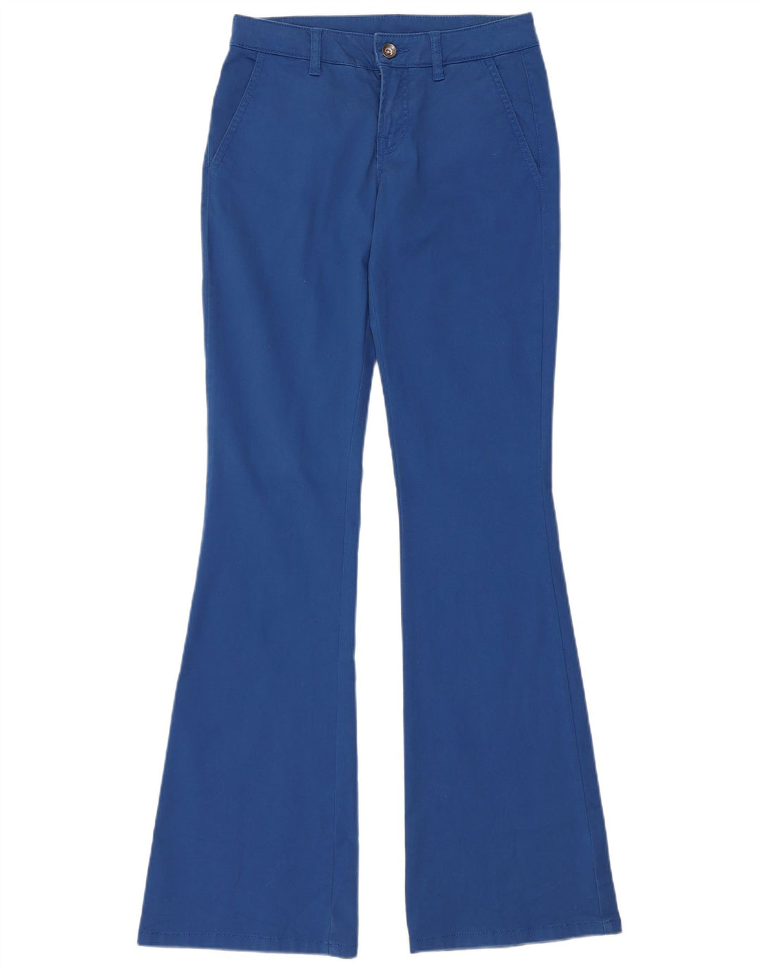 Pantaloni chino flare pentru femei BENETTON UK 6 XS L26 L33 Bumbac albastru