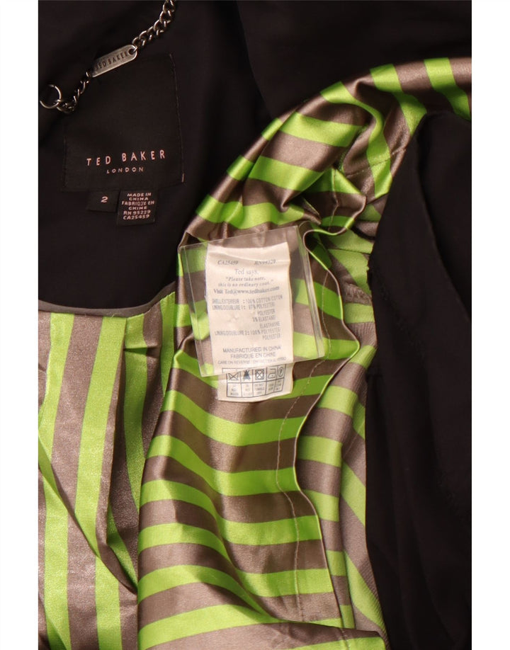 Trenci deschis pentru femei TED BAKER Mărimea 2 Bumbac negru mic