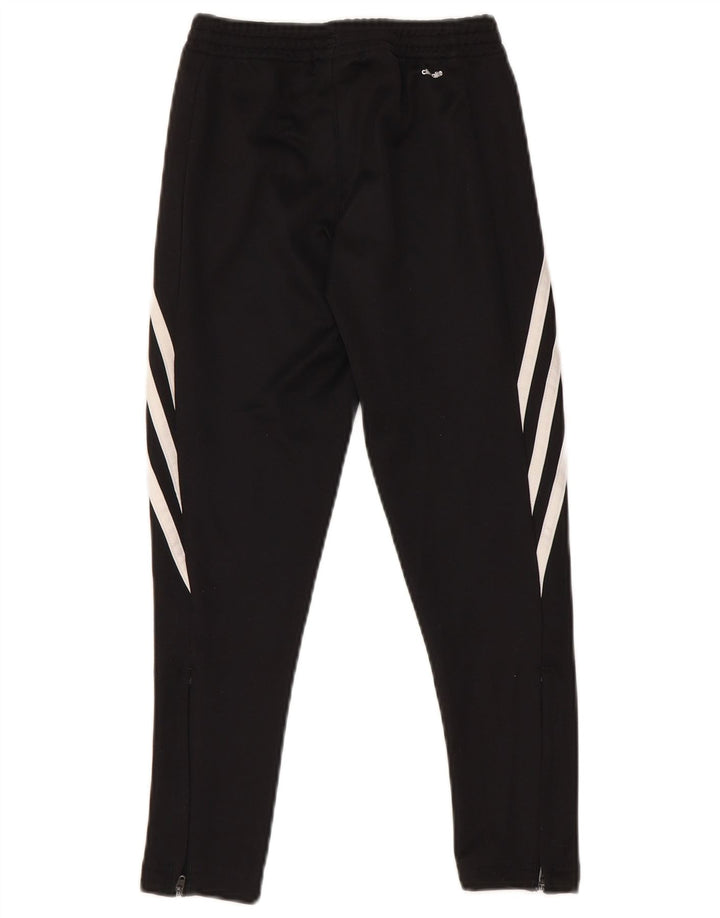 Pantaloni de trening ADIDAS Climalite pentru baieti 7-8 ani poliester negru mic
