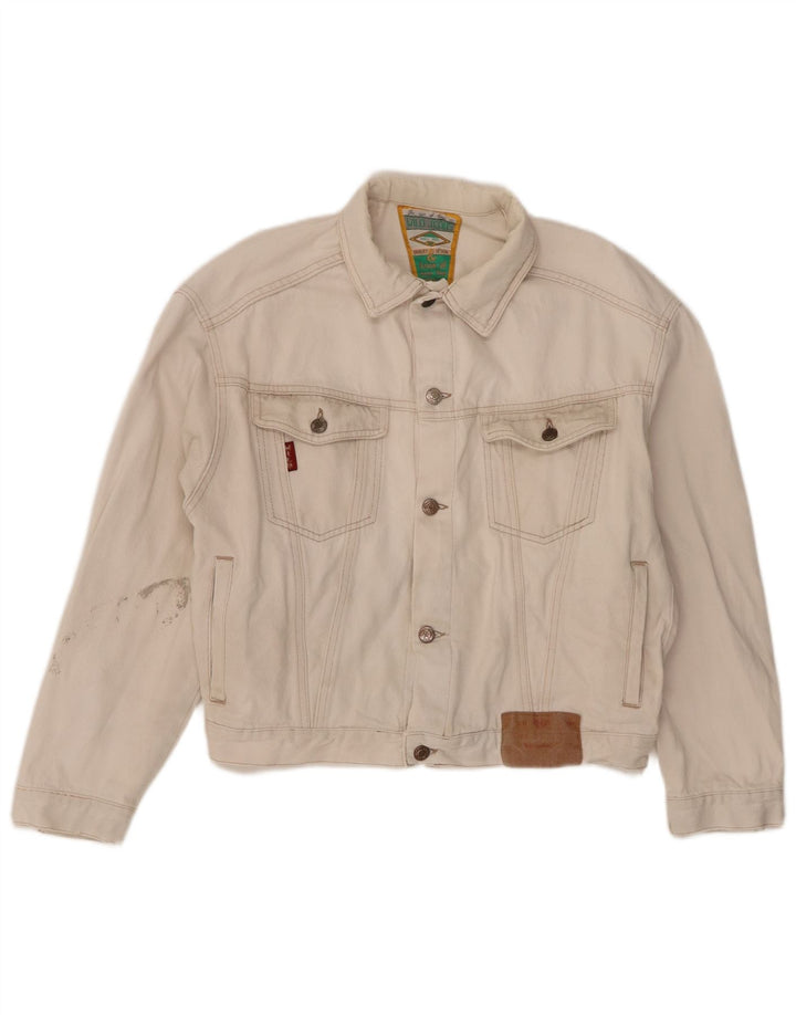 Jachetă de blugi pentru bărbați Wild Jeans UK 38 Bej mediu