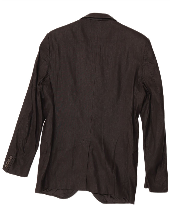 Sacou Versace pentru bărbați cu 2 nasturi IT 48 Medium Black Linen Classic