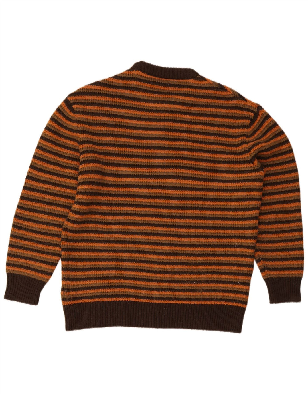 Pulover pentru bărbați Zara, cu decolteu, XL, cu dungi maro