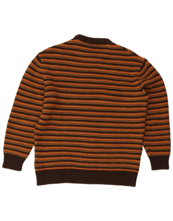 Pulover pentru bărbați Zara, cu decolteu, XL, cu dungi maro