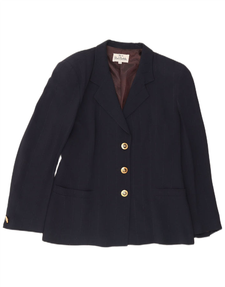 Sacou blazer pentru femei Renato Balestra cu 3 nasturi IT 48 XL Acetat bleumarin