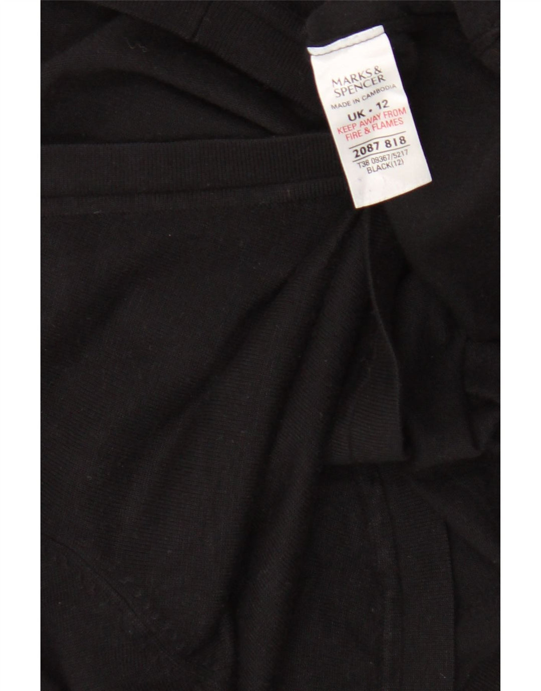 Pulover cardigan pentru femei Marks & Spencer cu mâneci 3/4 UK 12 Medium Negru