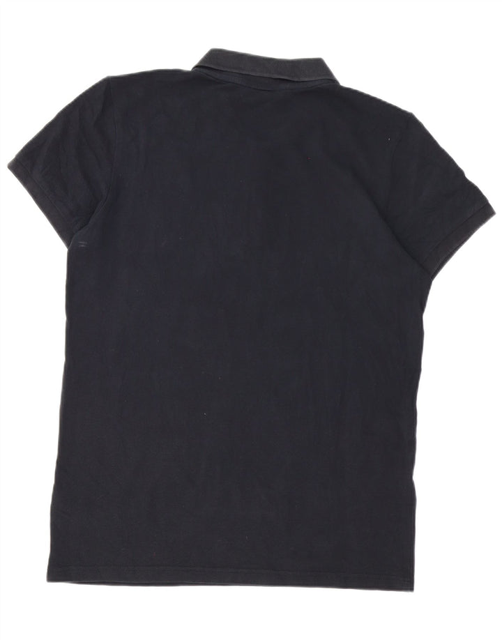 Tricou polo Adidas pentru bărbați, bumbac mediu negru