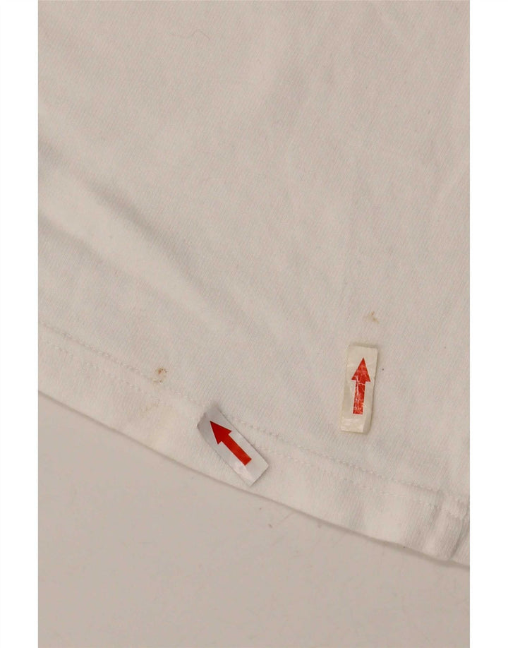 Tricou grafic Vans pentru bărbați Top mediu alb din bumbac color bloc