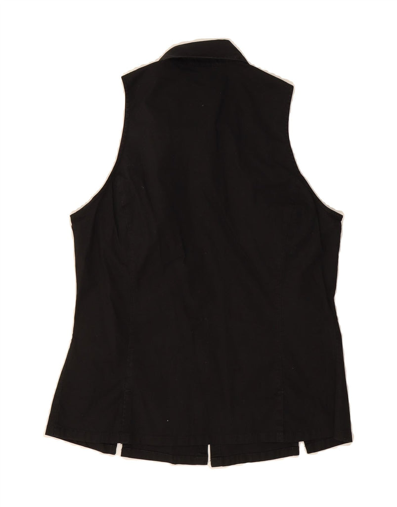 CALVIN KLEIN JEANS Womens Sleeveless Shirt UK 12 Medium Black Cotton Vintage Calvin Klein Jeans and Second-Hand Calvin Klein Jeans from Messina Hembry 