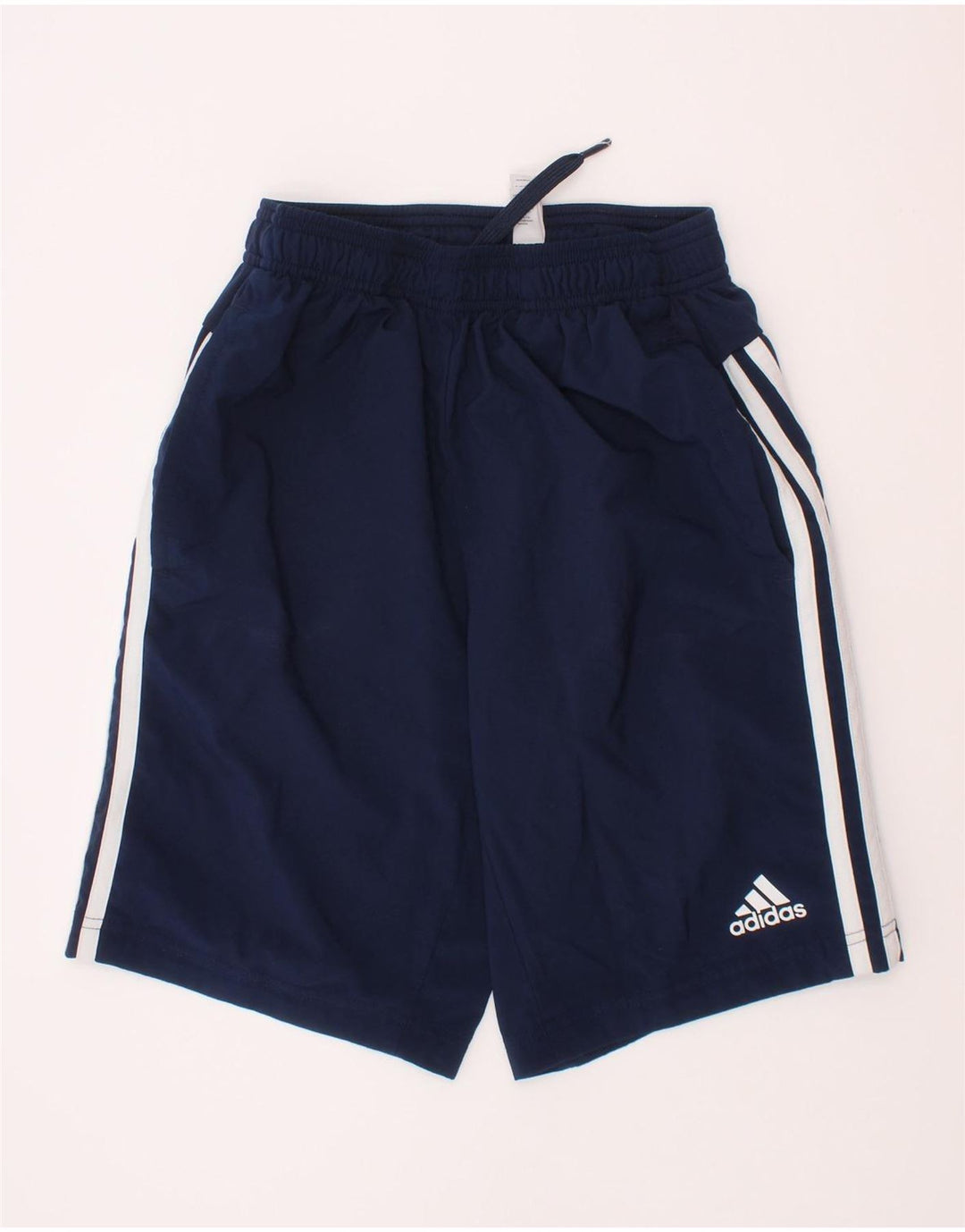 Pantaloni scurți sport Adidas Climalite pentru băieți 11-12 ani, poliester bleumarin