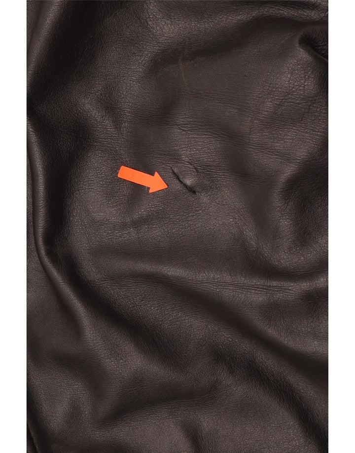 Pantaloni Moto Racer Femei VINTAGE IT 44 Medium W30 L27 Piele Neagră