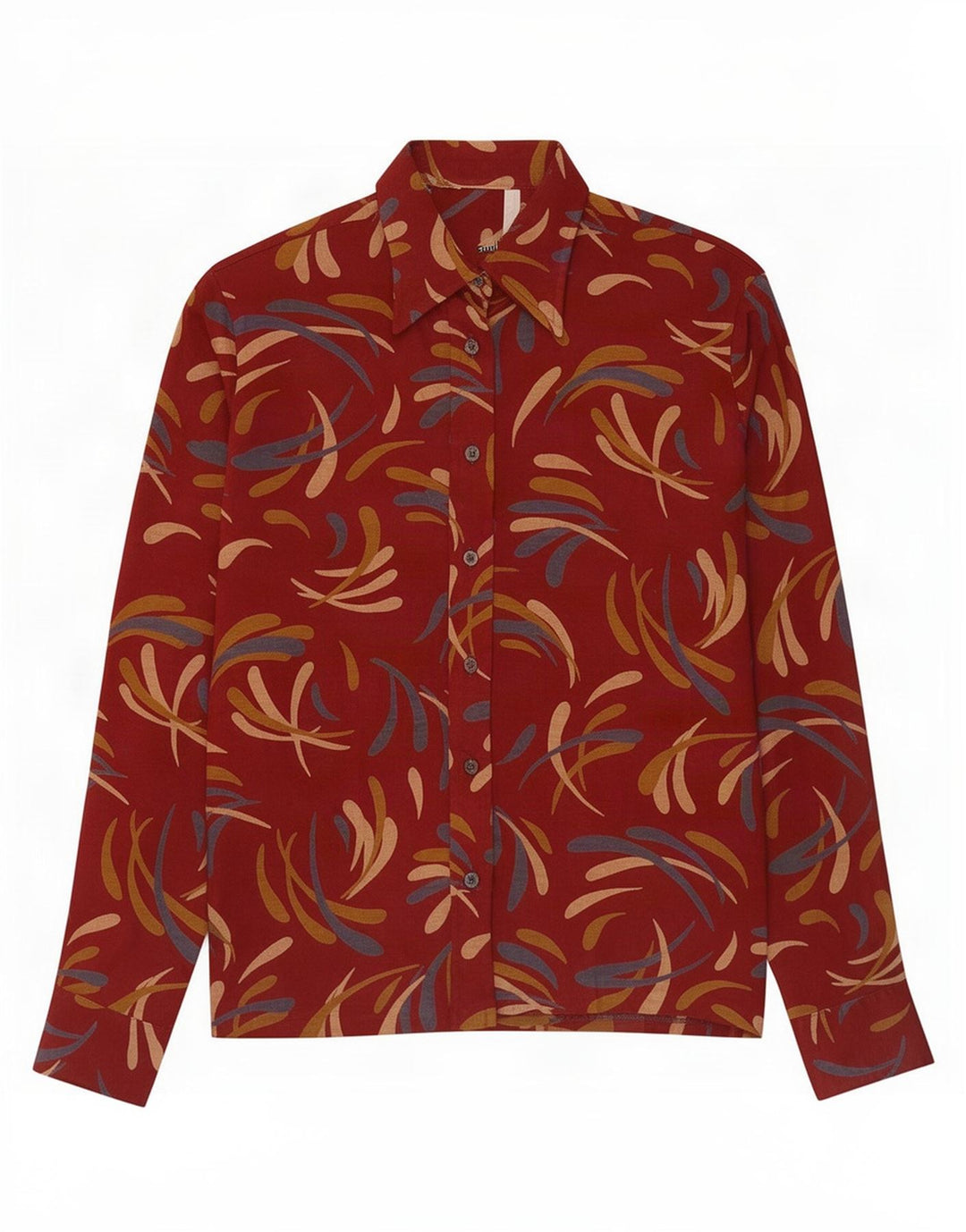 Cămașă vintage pentru femei cu model abstract IT 48 XL roșu acrilic
