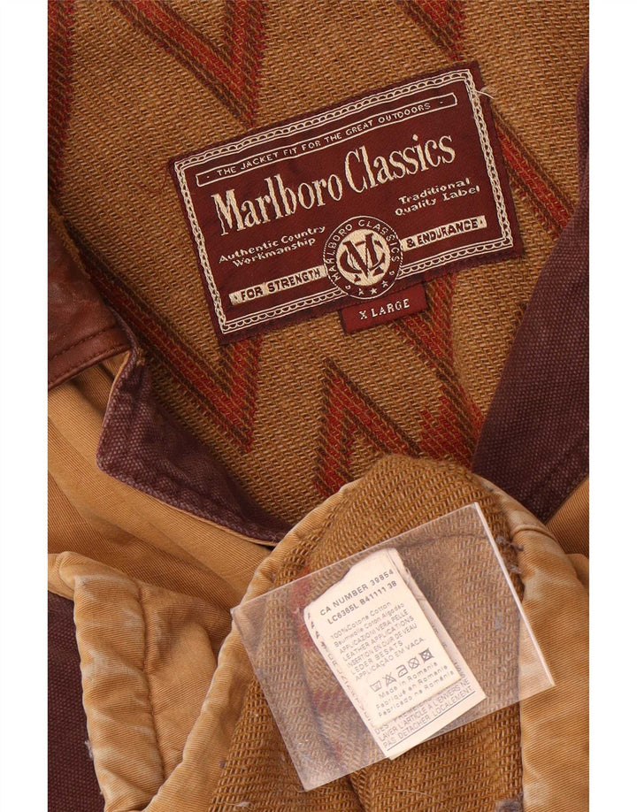 Jachetă de vânt pentru bărbați Marlboro Classics UK 42 XL, bumbac maro