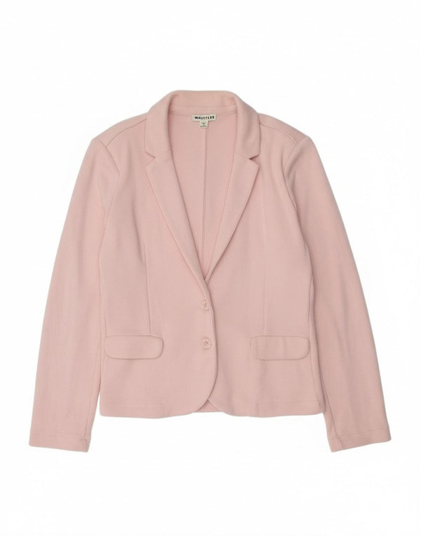 Whistles Womens 2 Button Blazer Jacket UK 16 Large Pink Cotton