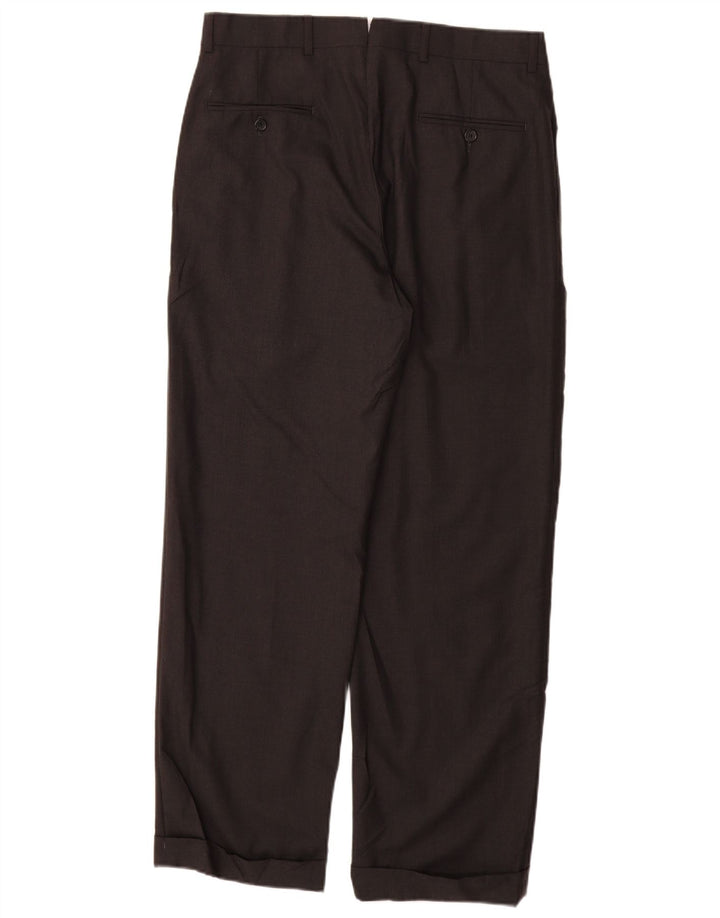 BROOKS BROTHERS Pantaloni de costum pentru bărbați Madison Pegged W33 L30 Lână gri