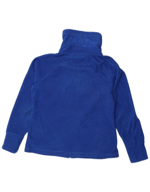 Jachetă din lână CALVIN KLEIN pentru femei, UK 14, poliester albastru mediu