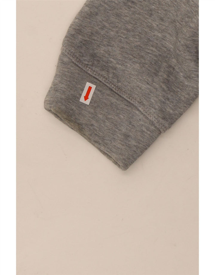 TOMMY HILFIGER Pulover supradimensionat cu capota cu grafic pentru femei UK 14 Medium Gri
