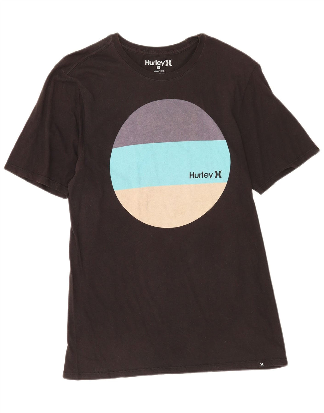 Tricou grafic pentru bărbați Hurley Top mediu din bumbac negru