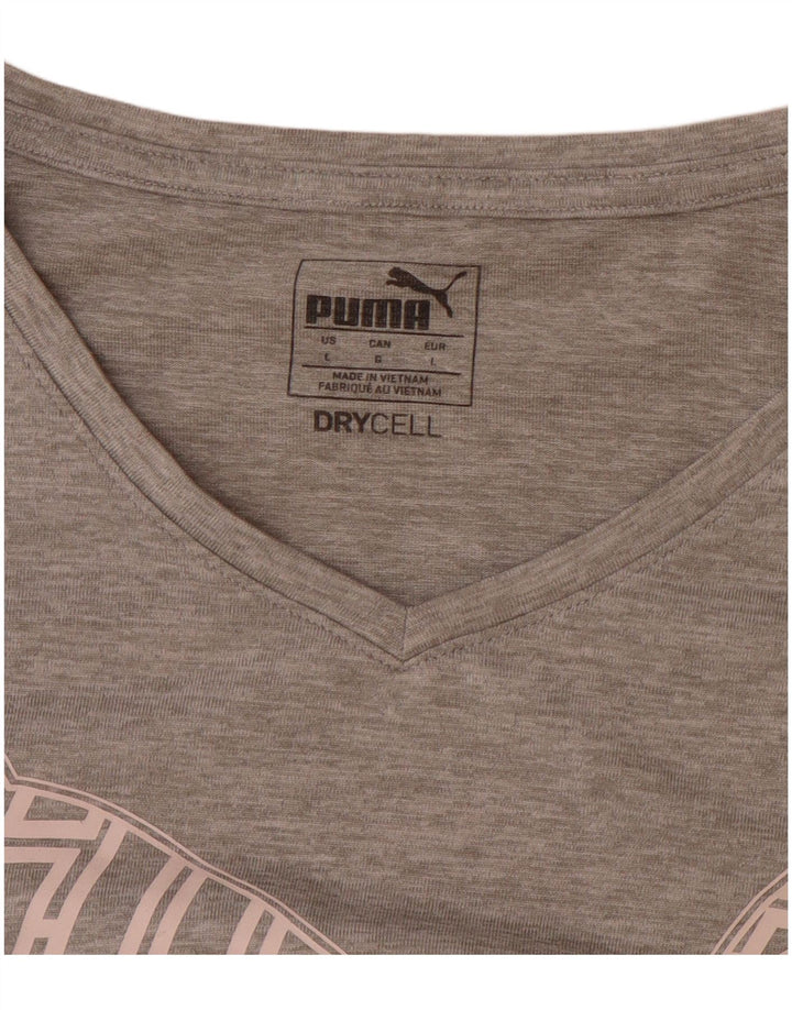 PUMA Womens Graphic T-Shirt Top UK 14 Large Grey