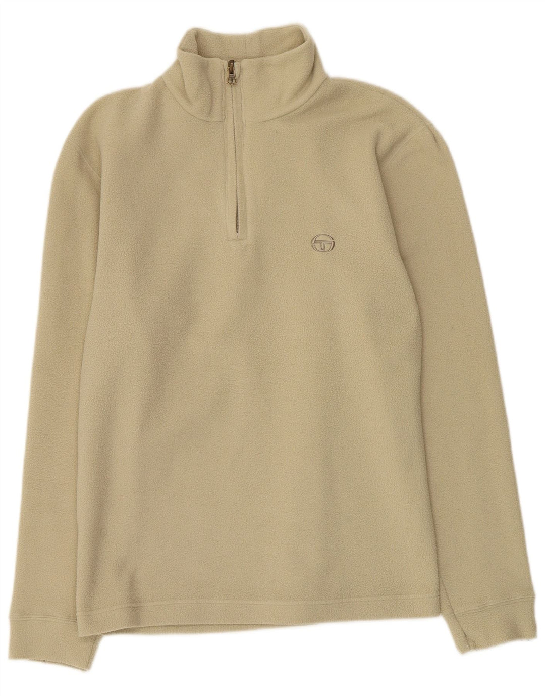 Pulover din lână vintage pentru femei, cu fermoar, verde mediu