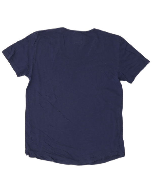 Top tricou ZARA pentru femei UK 14 mare bumbac bleumarin