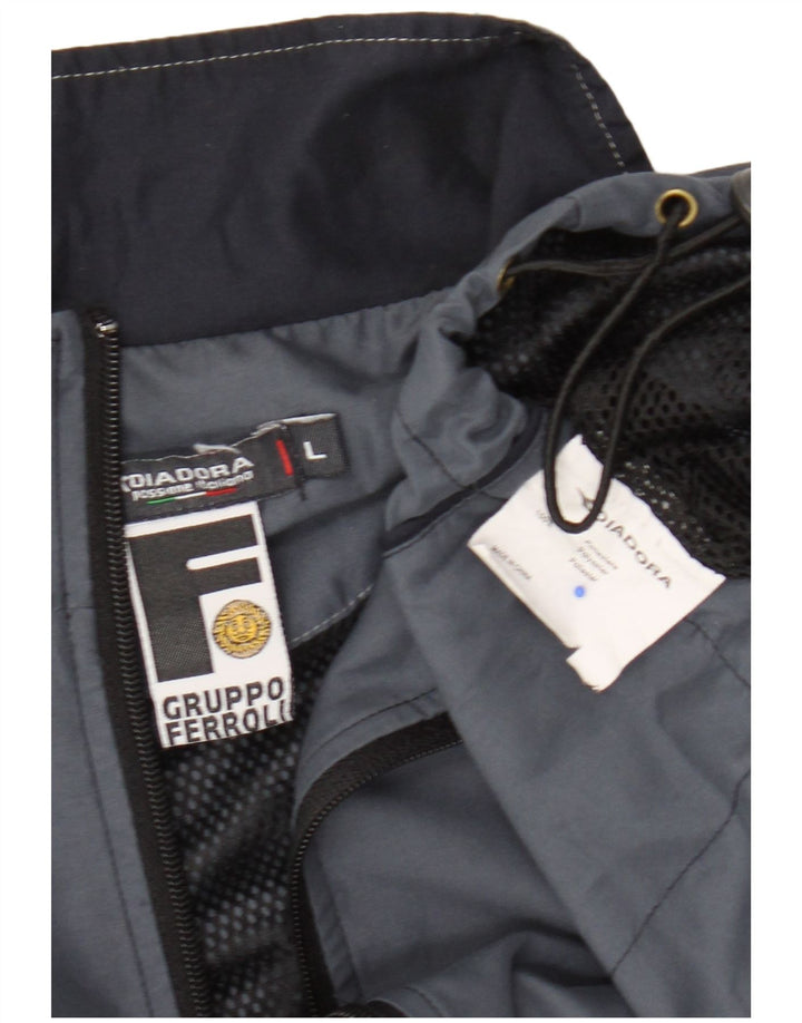 Jachetă de trening pentru bărbați Diadora, mare, albastru, poliester color bloc