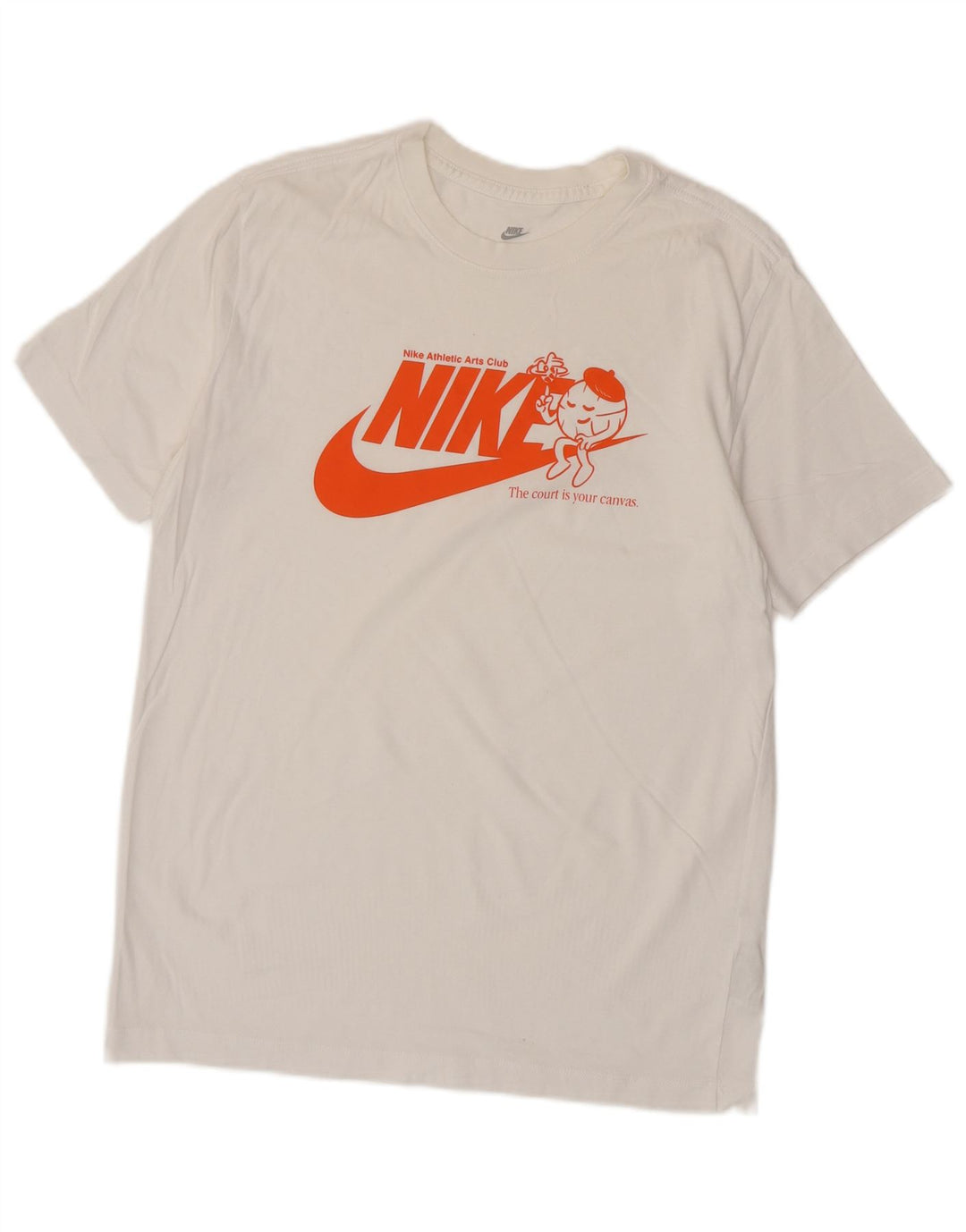 Tricou grafic pentru bărbați NIKE Top mediu din bumbac alb