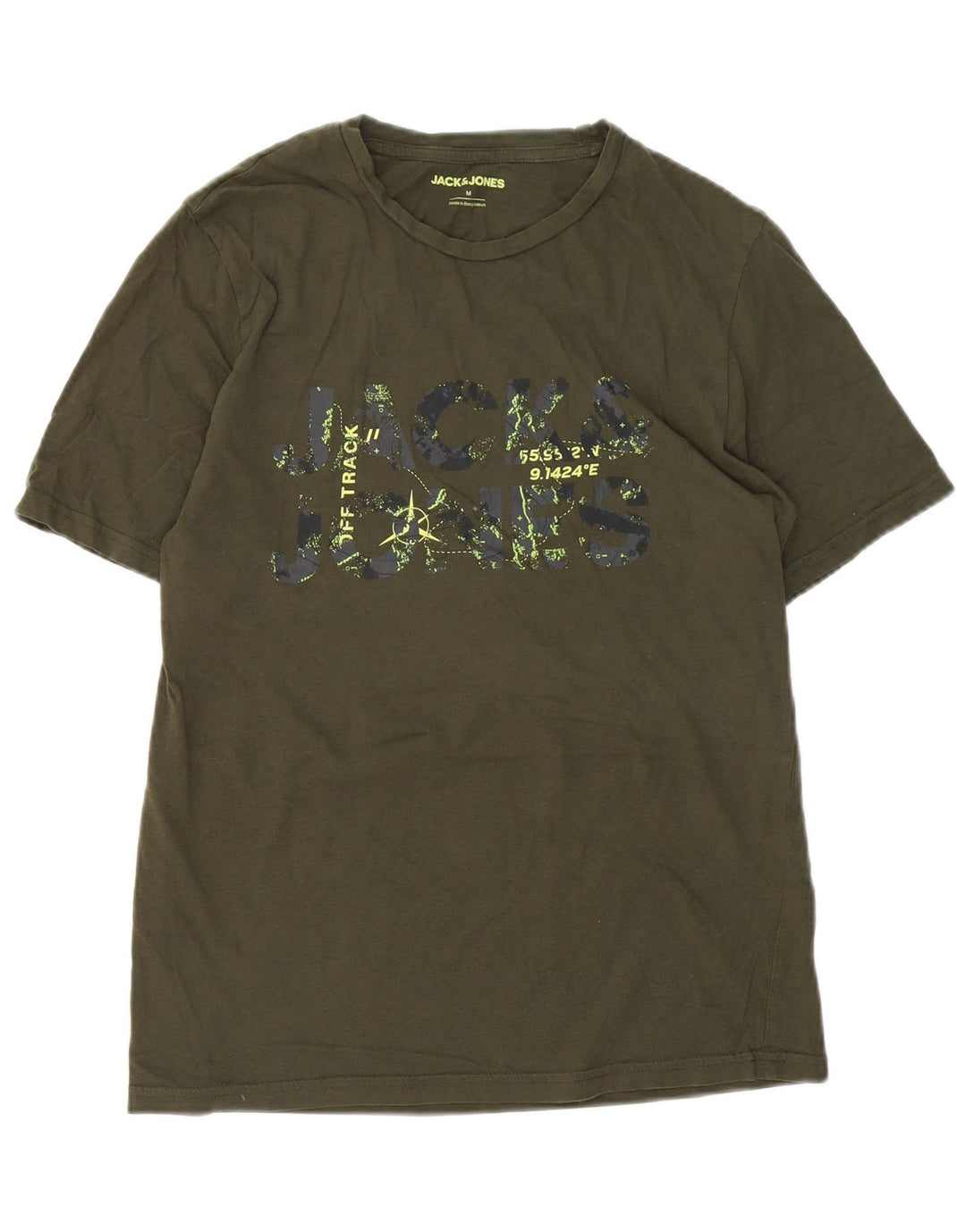 Tricou cu grafic Jack & Jones pentru bărbați Top Mediu Kaki Bumbac