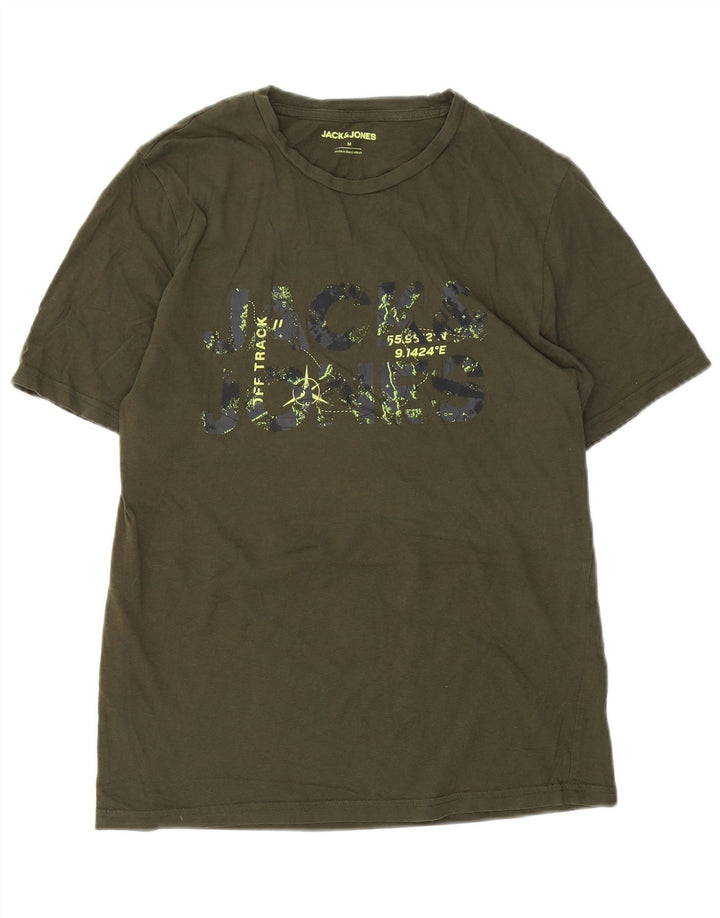 Tricou cu grafic Jack & Jones pentru bărbați Top Mediu Kaki Bumbac