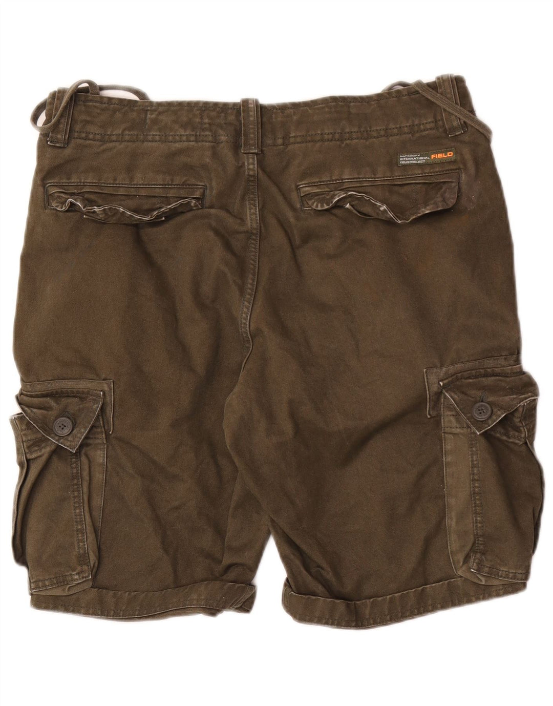 Pantaloni scurti cargo Superdry pentru bărbați W32, bumbac mediu kaki