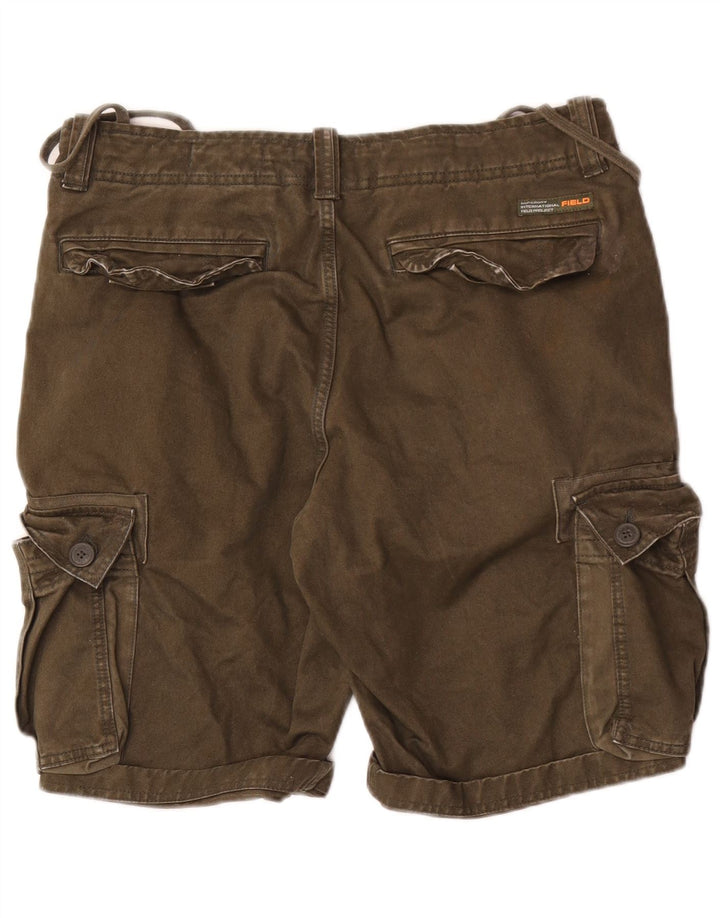 Pantaloni scurti cargo Superdry pentru bărbați W32, bumbac mediu kaki